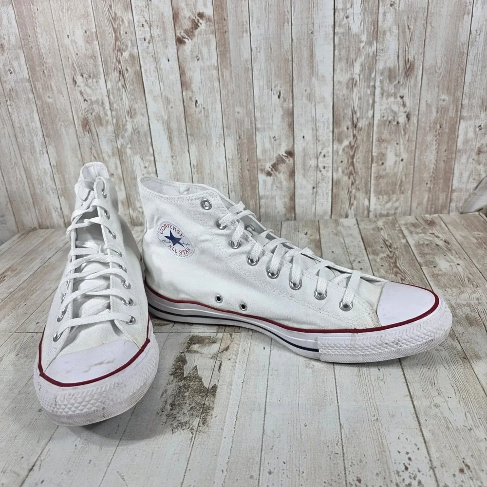 Converse Chuck Taylor All Star High Top White Canvas Sneakers M7650 Womens 16